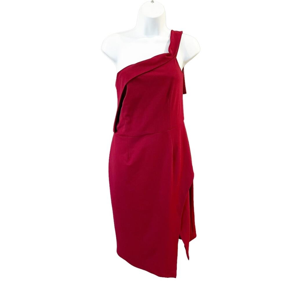 Hutch One Shoulder Burgundy Cocktail Dress Size Medium NWT